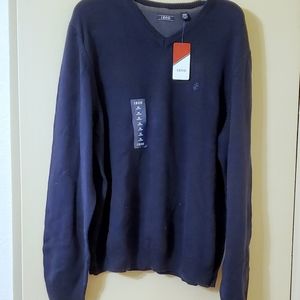 XXL Izod Men's V-neck Sweater Navy Blue NWT